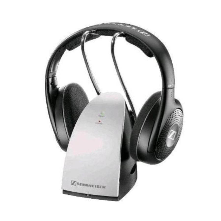 Sennheiser cuffia wireless con base di ricarica compatiblie con tv sistemi hi-fi pc videogiochi black silver