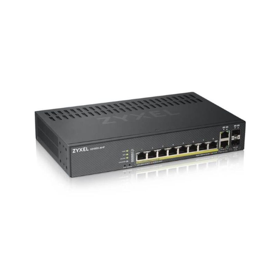 Zyxel gs1920-8hpv2 gestito gigabit ethernet (10/100/1000) supporto power over ethernet (poe) nero