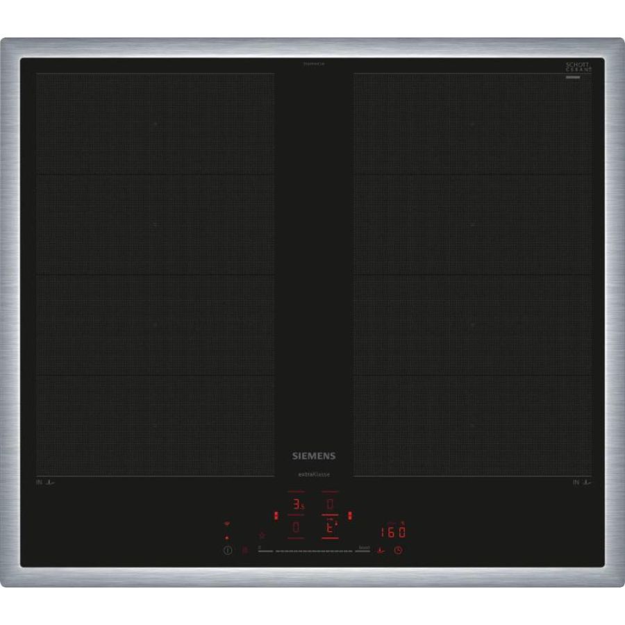 Siemens iq700 ex645hxc1e piano cottura nero da incasso 60 cm piano cottura a induzione 4 fornello(i)