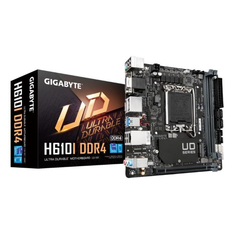 Gigabyte h610i ddr4 scheda madre - supporta processori intel core 14th cpus, 4+1+1 hybrid digital vrm, up to 3200mhz ddr4,