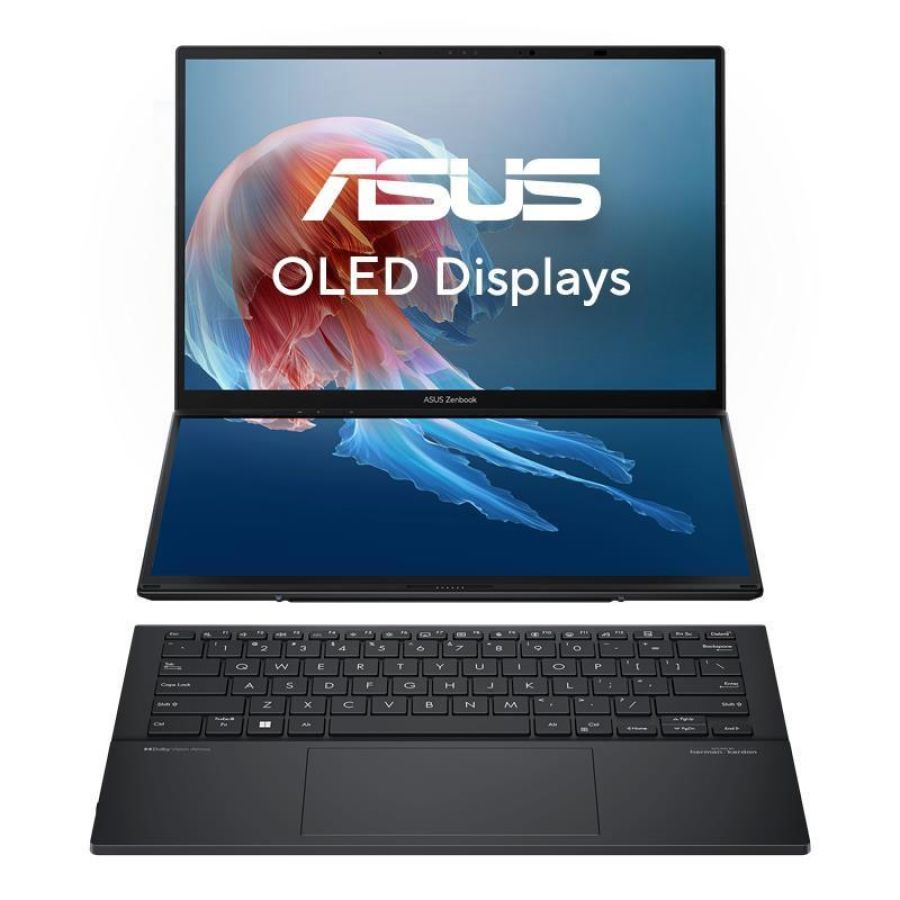 Asus zenbook duo ux8406ca-pz195x intel core ultra 9 285h ibrido (2 in 1) 35,6 cm (14\) touch screen 3k 32 gb lpddr5x-sdram 2 tb