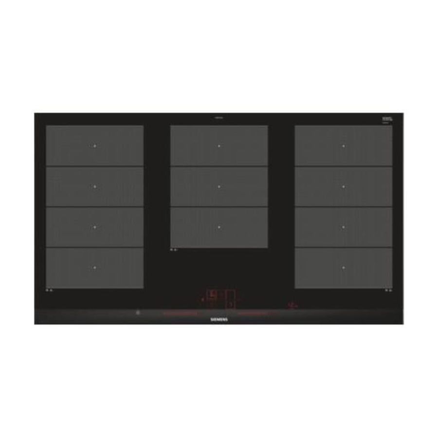 Siemens ex975lxc1e piano cottura nero, acciaio inox da incasso piano cottura a induzione 5 fornello(i)