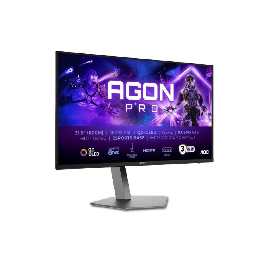 Aoc agon pro ag326ud monitor pc 80 cm (31.5\) 3840 x 2160 pixel 4k ultra hd qd-oled nero