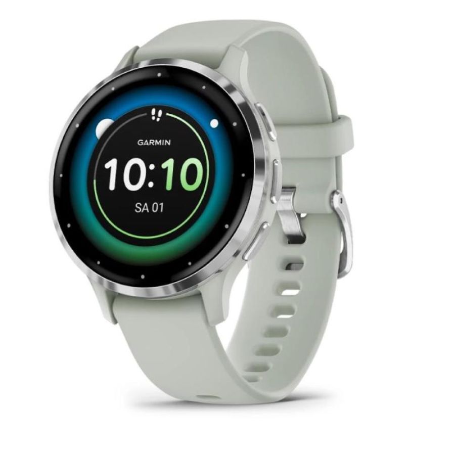 Garmin venu 3s 3,05 cm (1.2\) amoled digitale 390 x 390 pixel touch screen grigio, argento wi-fi gps (satellitare)