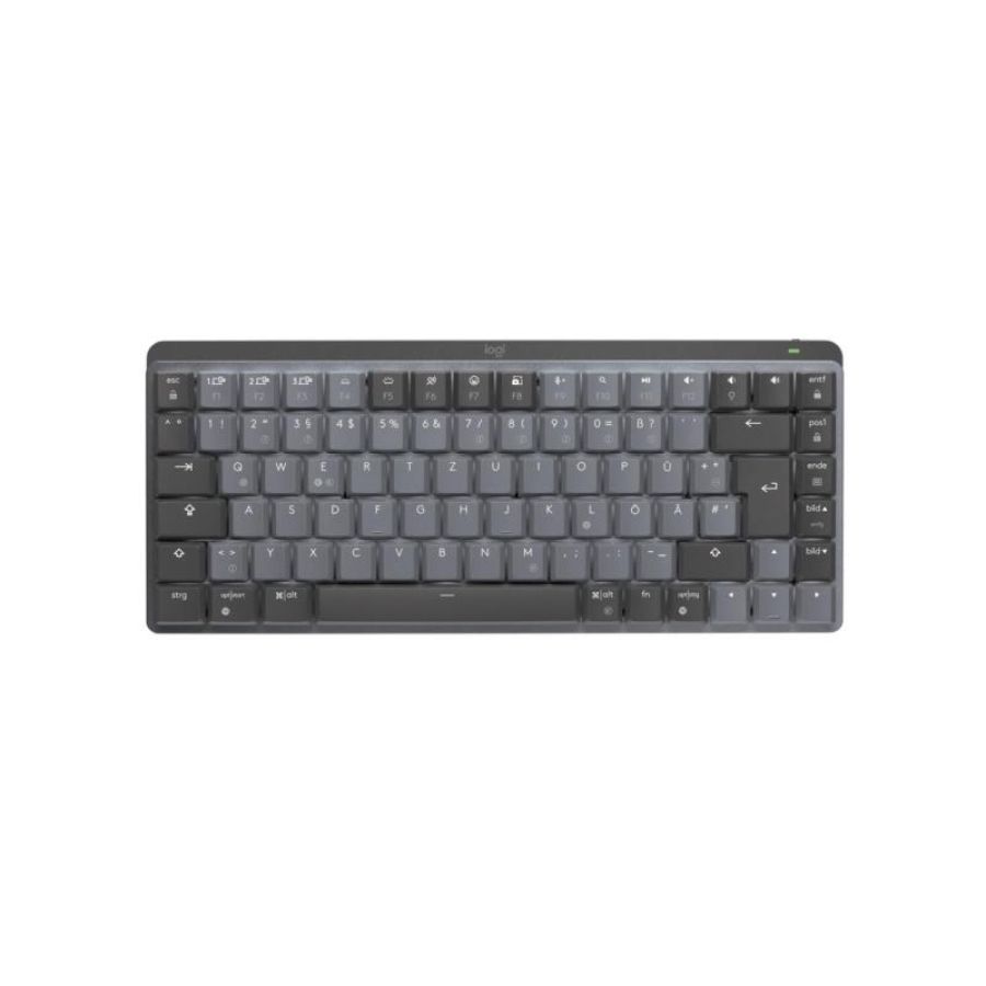 Logitech mx mini mechanical tastiera rf senza fili + bluetooth qwertz tedesco grafite, grigio