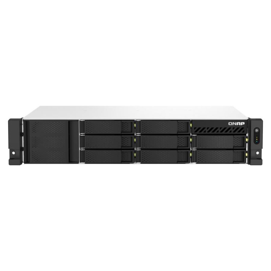 Qnap ts-864eu-8g server nas e di archiviazione armadio (2u) collegamento ethernet lan nero