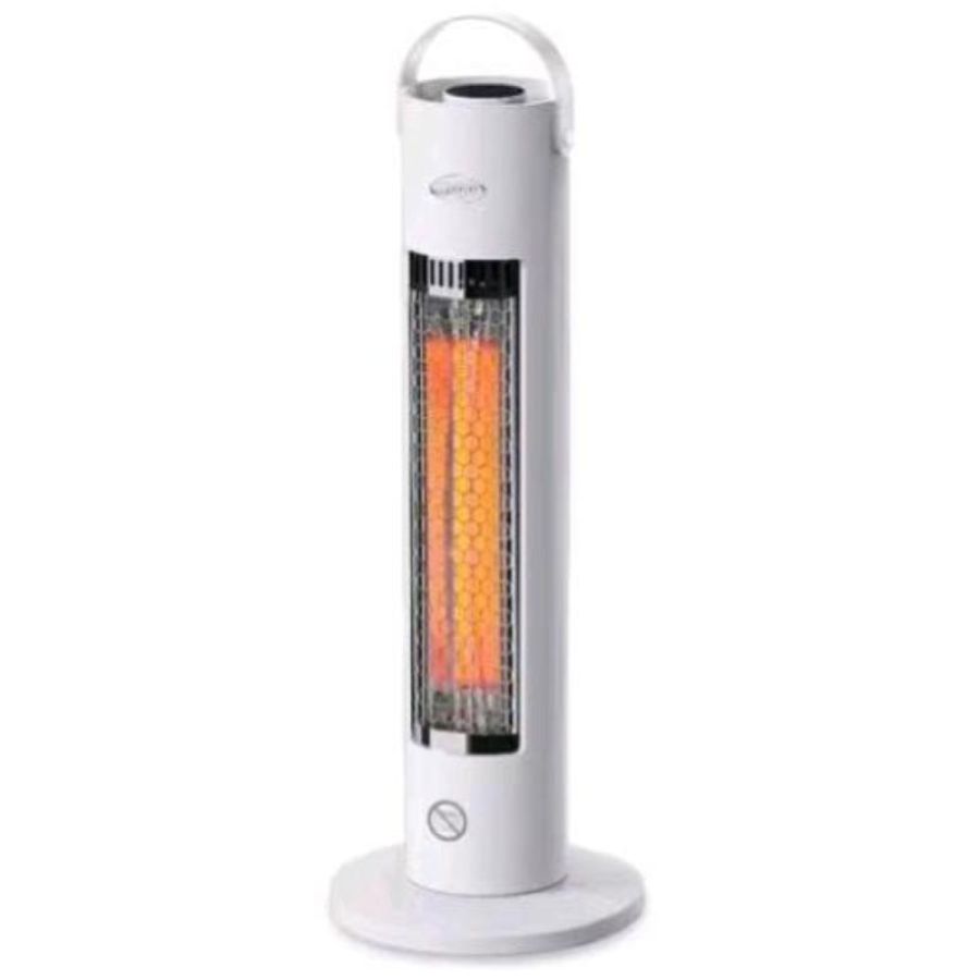 Argoclima sting stufa elettrica 600w 2 intensita di calore tubolare in fibra di carbonio dispositivo di sicurezza antiribaltamento spegnimento automatico bianco