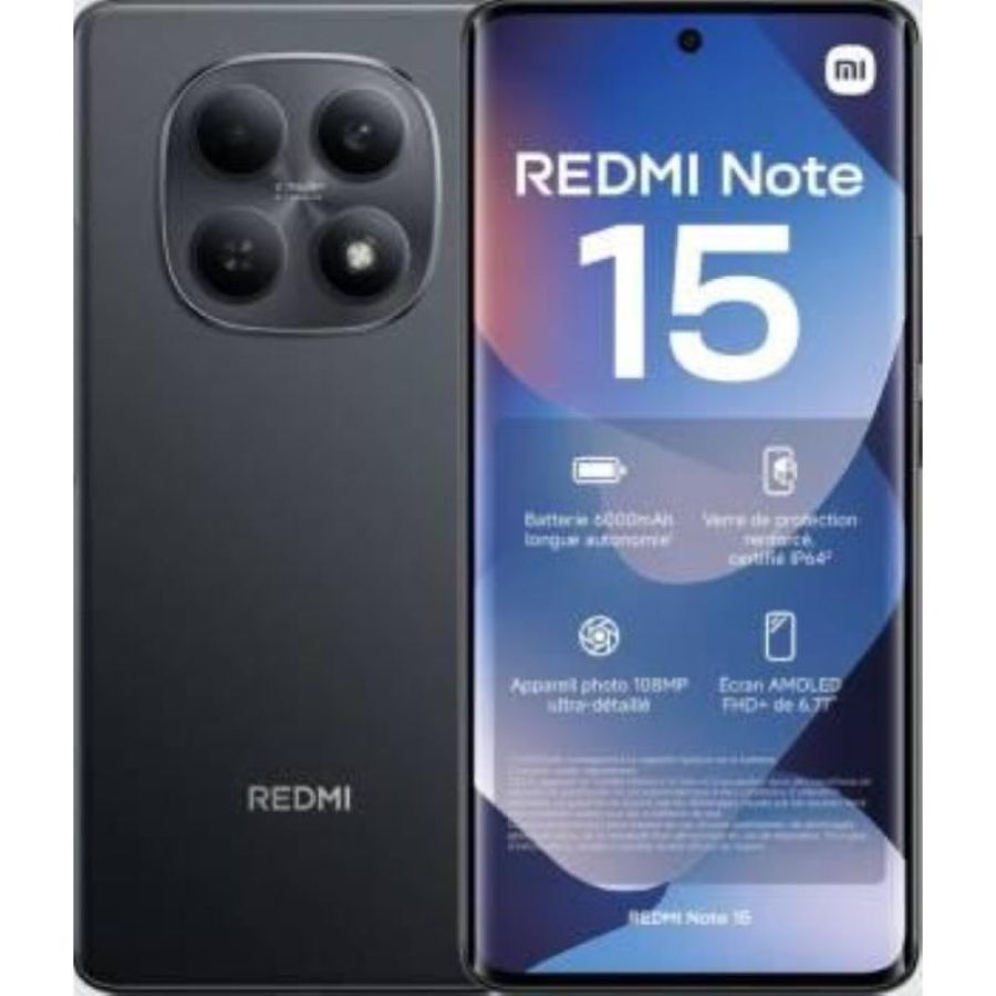 Xiaomi redmi note 15 6+128gb 6.77 nfc black ds eu