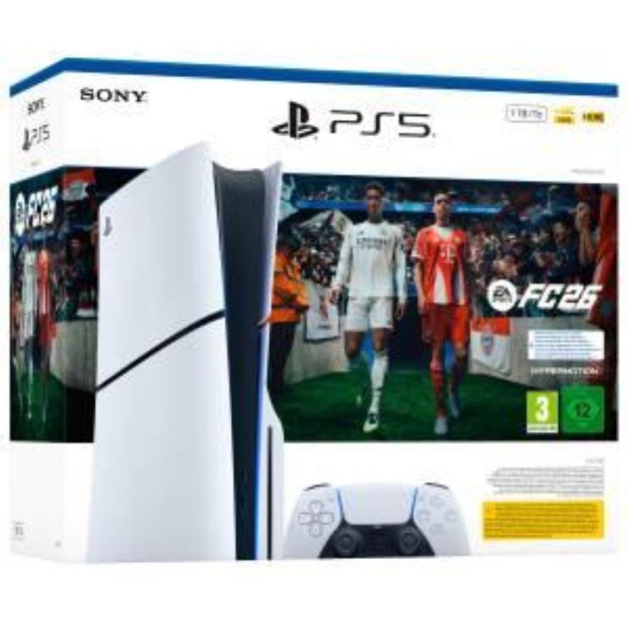 Ps5 console 1tb standard edition e chassis white + fc 26 ita