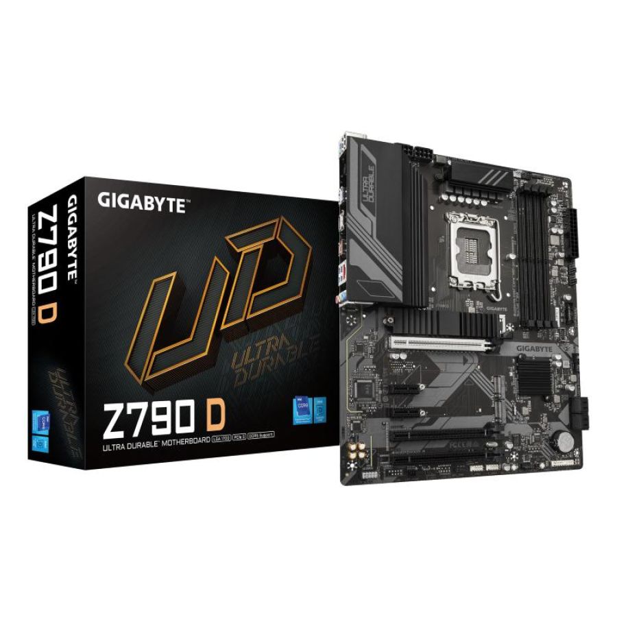 Gigabyte z790 d scheda madre - supporta cpu intel core di 14a generazione, vrm digitale a 12+1+1 fasi, fino a 7600mhz ddr5