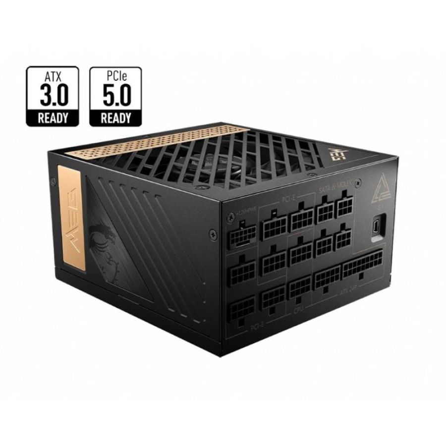 Msi meg ai1300p pcie5 alimentatore per computer 1300 w 24-pin atx atx nero