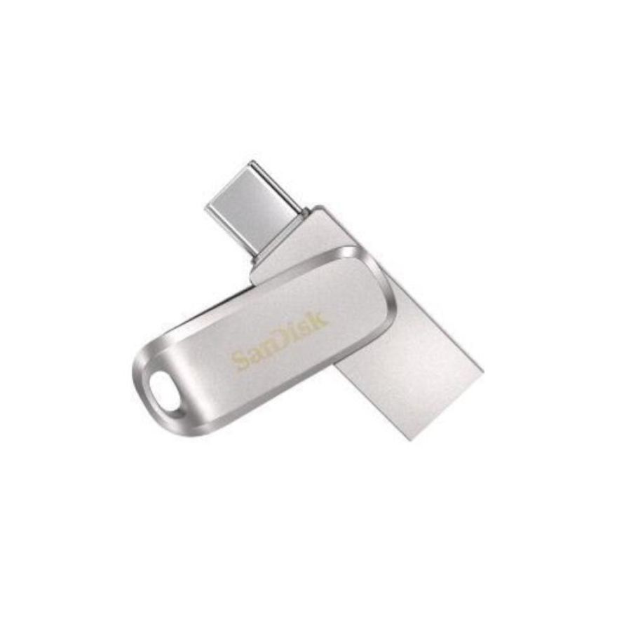 Sandisk ultra dual luxe chiavetta usb 256gb 2 in 1 tipo c/tipo a 3.1 150mb/s silver