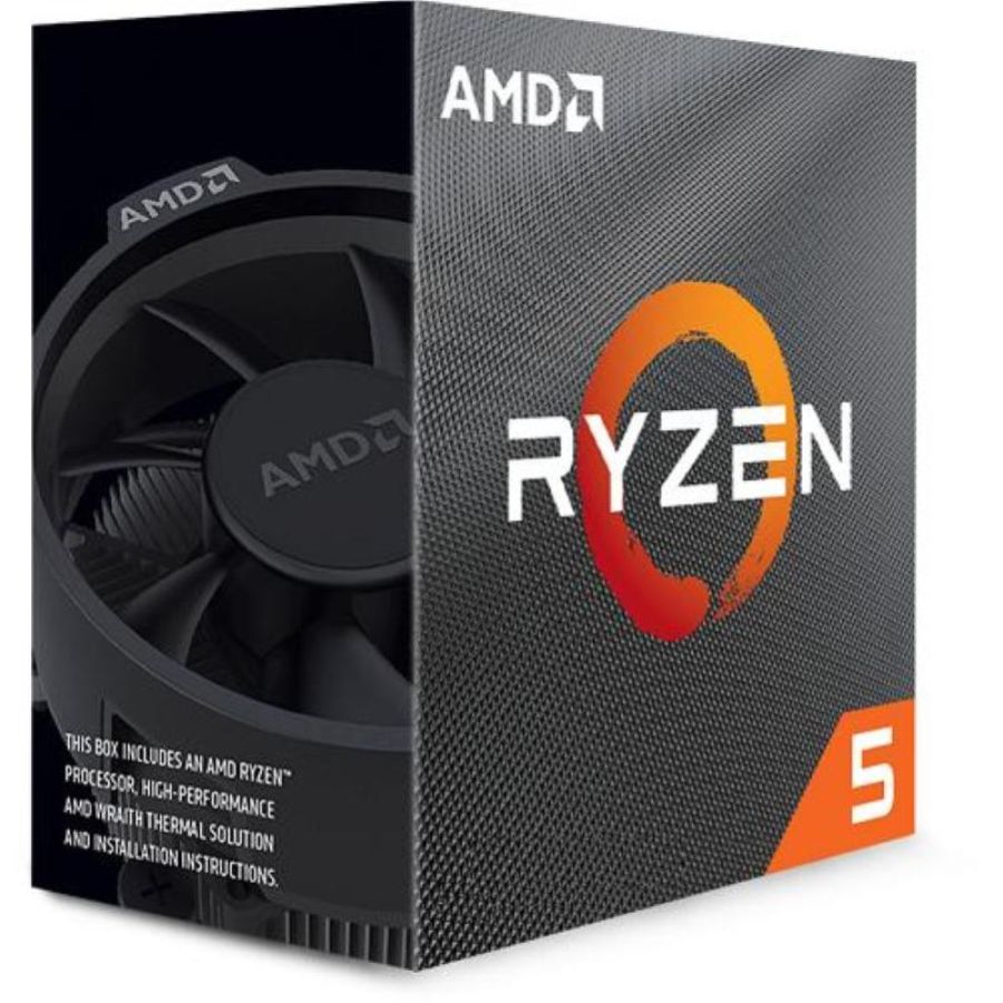 Amd cpu ryzen 5, 5600, am4, 4.40ghz 6 core, cache 35mb, 65w wraith stealth cooler