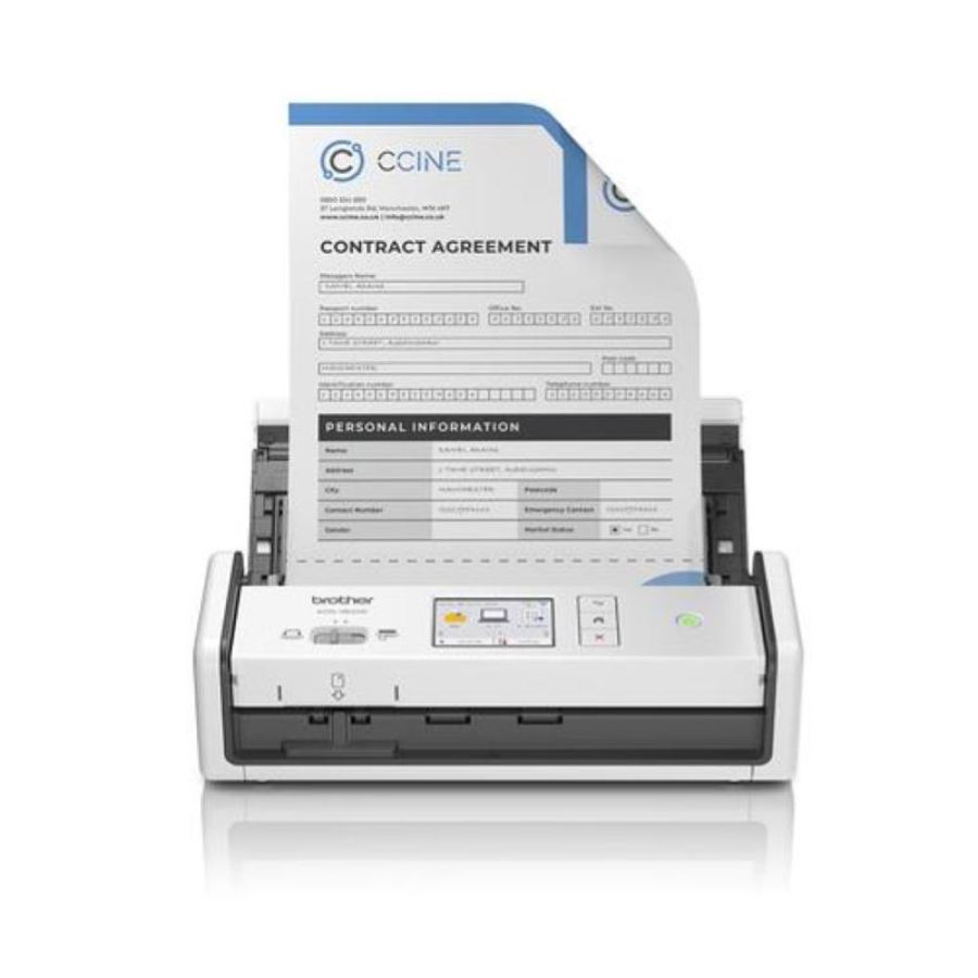 Brother scanner documentale ads-1800w, a4, adf, fronte / retro, portatile, wireless, usb
