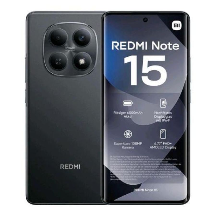 Xiaomi redmi note 15 dual sim 6.77 octa core 256gb ram 8gb 4g lte nfc europa black