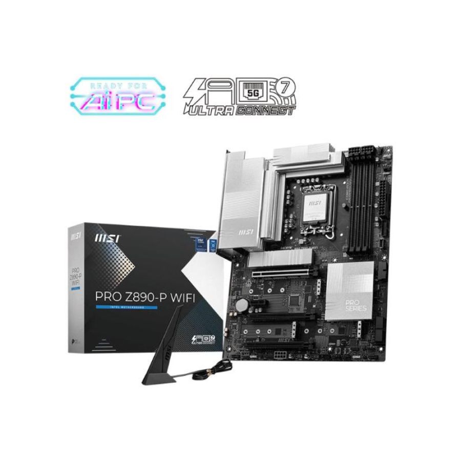 Msi mb pro z890-p wifi, z890,lga1851,4ddr5,3pci-ex16,1pci-ex1,4m.2 ,1usb4, 1usb3.2 gen2 x2, 2usb