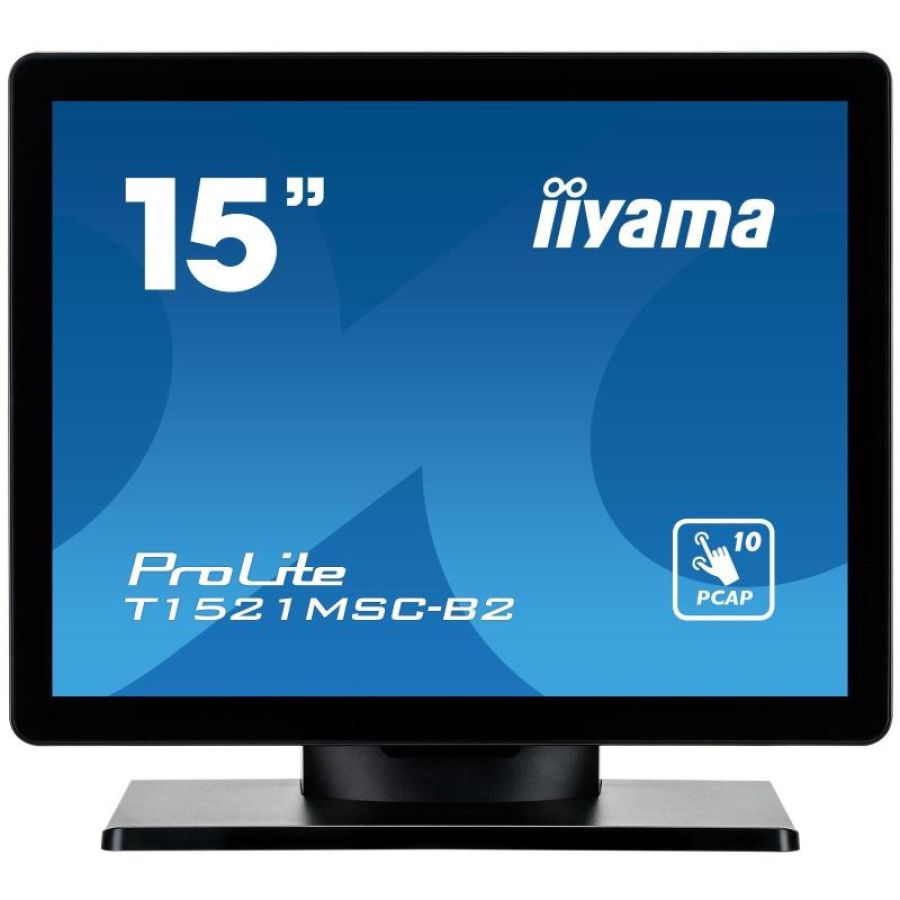 Iiyama prolite t1521msc-b2 monitor pc 38,1 cm (15\) 1024 x 768 pixel xga led touch screen da tavolo nero