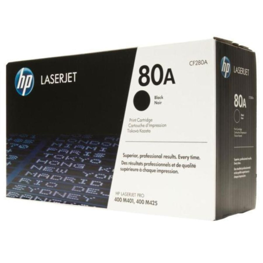 Hp toner nero per m401/m425 2700pag, 80a