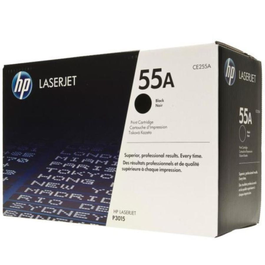 Hp toner nero 55a per laserjet p3015, 6000 pag
