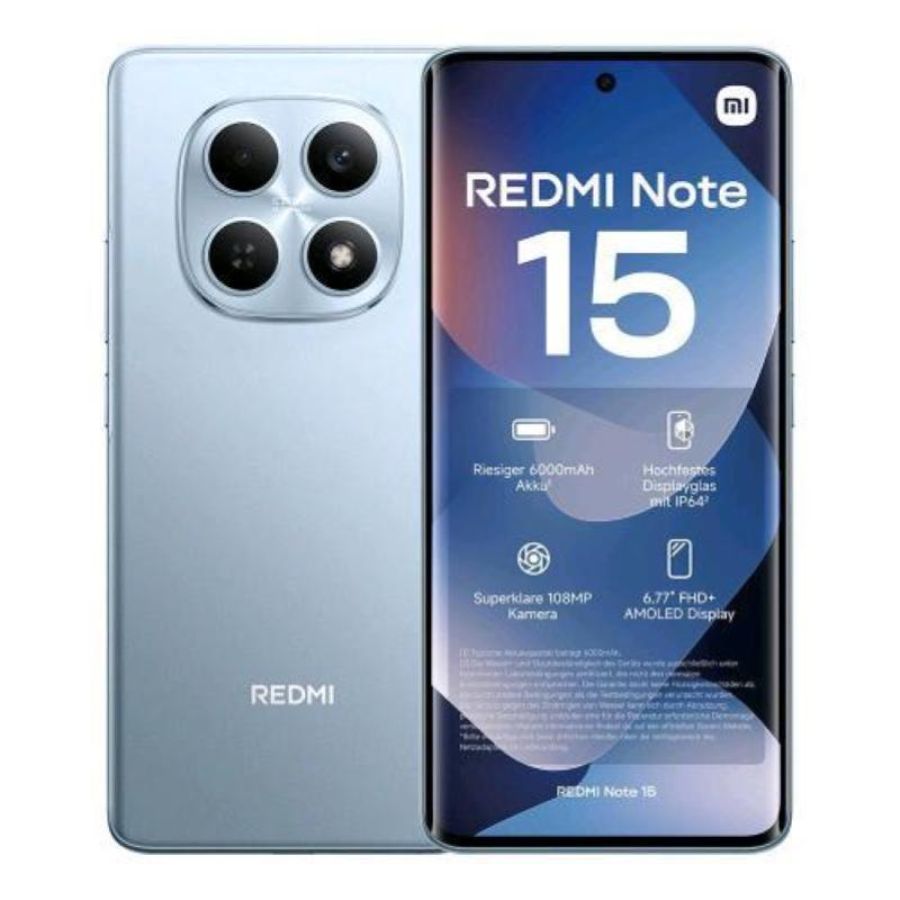Xiaomi redmi note 15 dual sim 6.77 octa core 256gb ram 8gb 4g lte nfc europa glacier blue