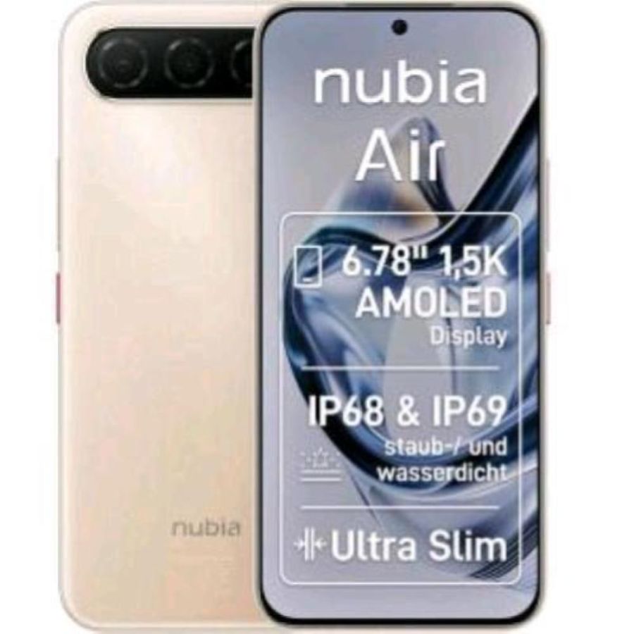 Zte nubia air 5g dual sim 6.78 octa core 512gb ram 8gb 5g wind3 titan desert
