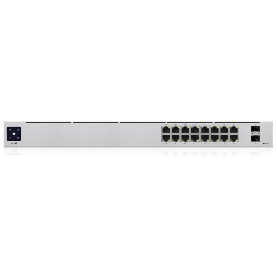 Ubiquiti unifi 16-port poe gestito l2/l3 gigabit ethernet (10/100/1000) supporto power over ethernet (poe) 1u argento
