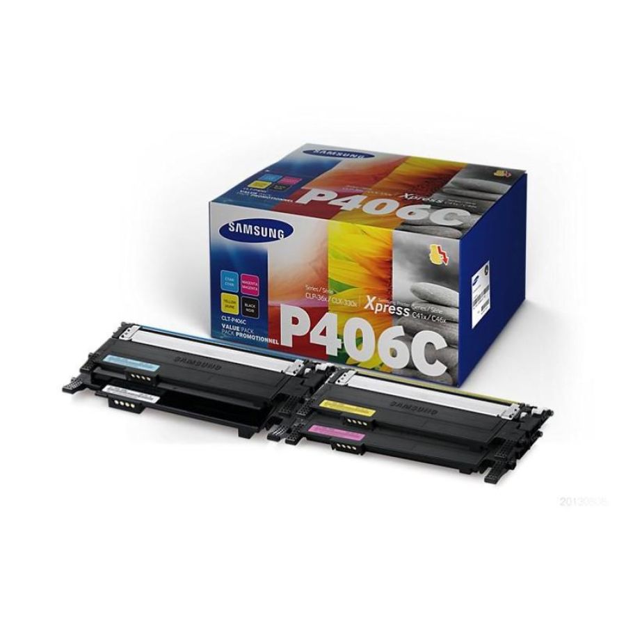 Samsung clt-p406c cartuccia toner 4 pz originale nero, blu, magenta, giallo