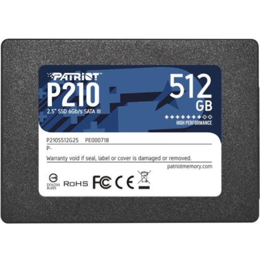 Patriot ssd interno p210 512gb 2,5 sata 6gb/s r/w 530/430
