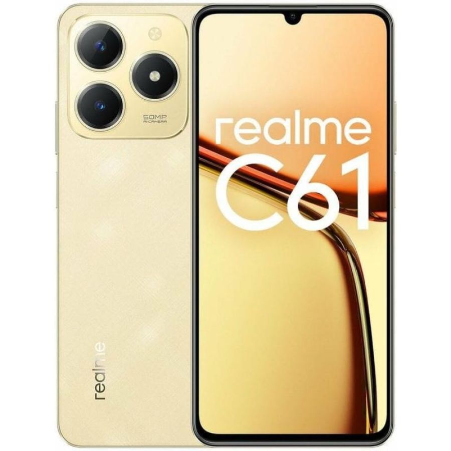 Realme c61 6+6/128gb gold dual sim - (garanzia italia - no brand)