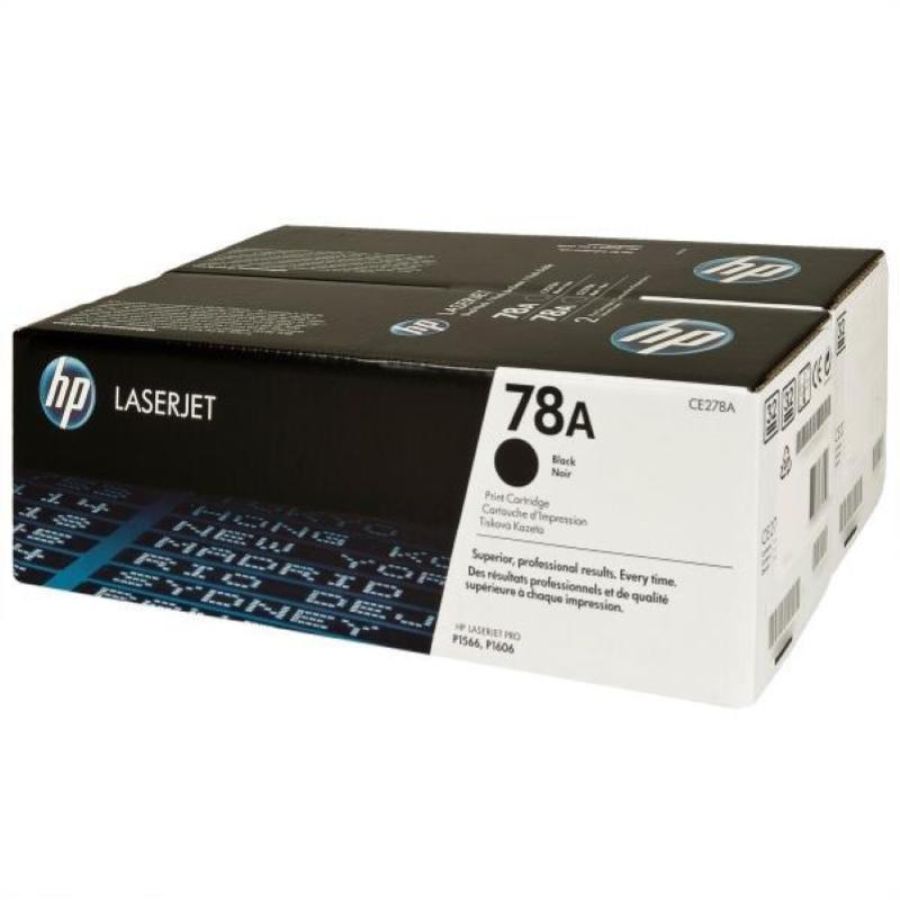 Hp toner nero ce278a laserjet smart print 2100 pagine (conf 2 pz) 78a
