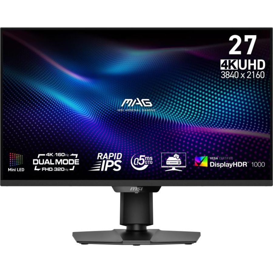 Msi mag 274updfde e16m monitor pc 68,6 cm (27\) 3840 x 2160 pixel 4k ultra hd led nero