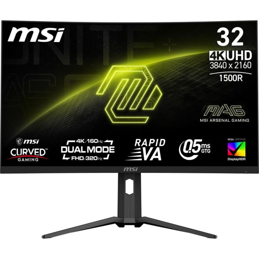 Msi mag 321cupdf monitor pc 80 cm (31.5\) 3840 x 2160 pixel 4k ultra hd lcd nero