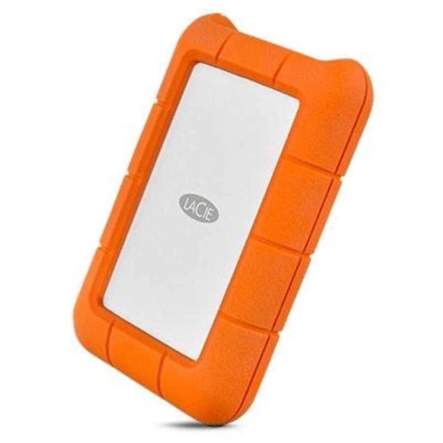 Lacie rugged usb-c disco rigido esterno 2 tb arancione, argento