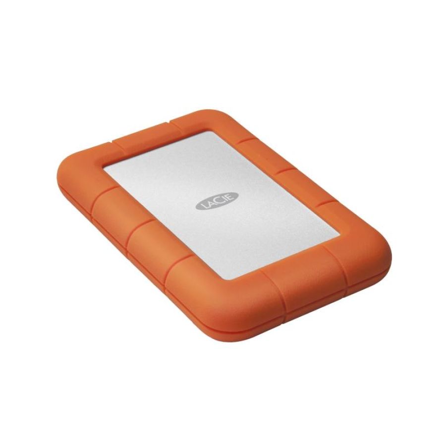 Lacie rugged mini disco rigido esterno 1 tb arancione, argento