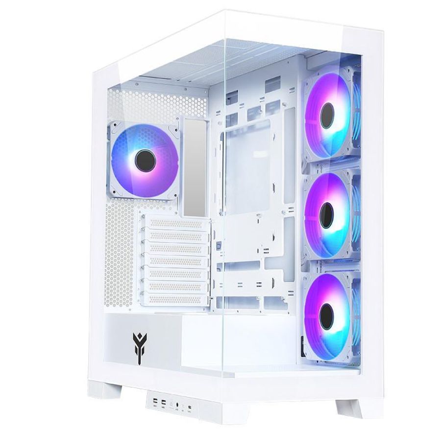 Itek case showbui 45w - gaming tower, atx, 4x12cm argb fan, 2xusb3, type-c, side front panel te