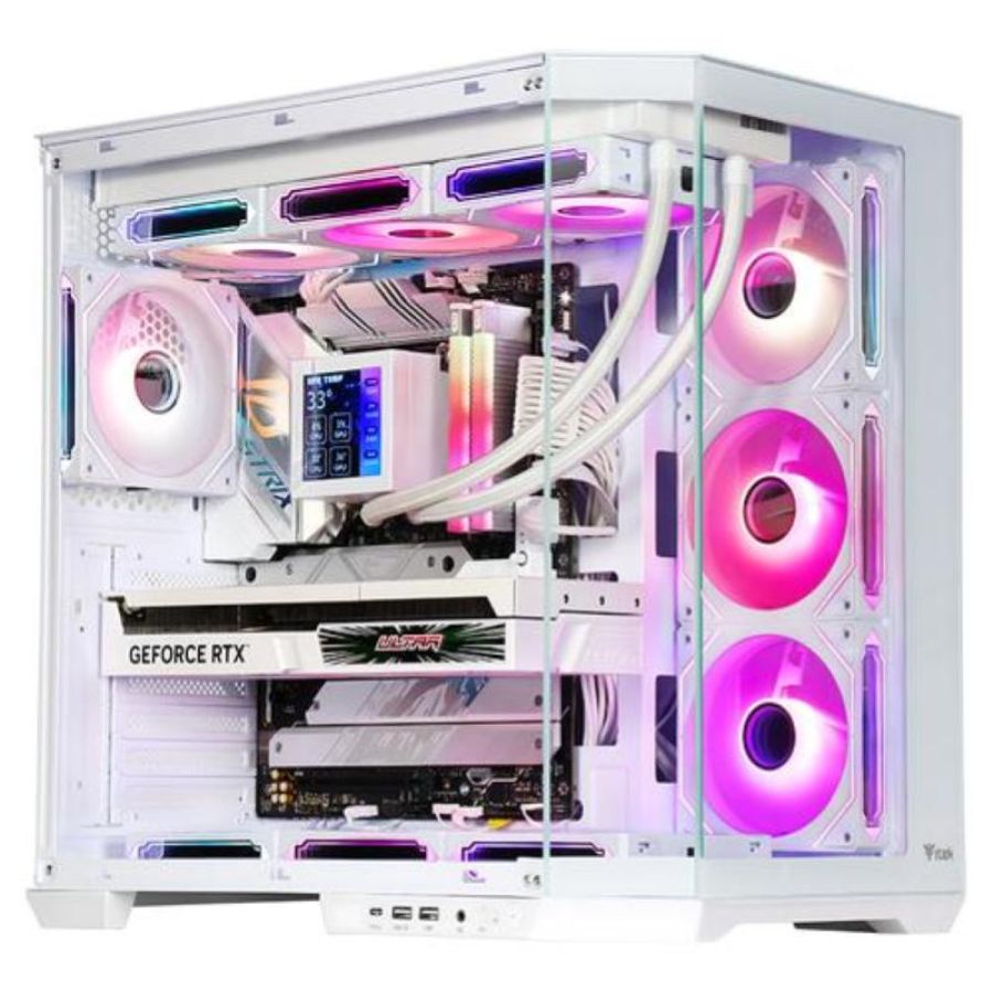 Itek case dark cave aku - gaming tower, atx, 4x12cm argb fan, usb3, type-c, temp glass side fron
