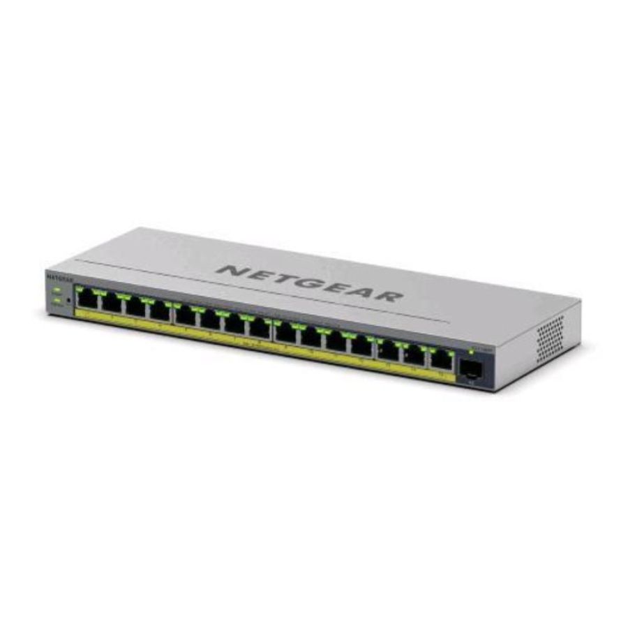 Netgear easy smart gs116epp-100eus switch gestito l3 16 porte - 1 x 10/100/1000 + 15 x 10/100/1000 (poe+) poe+ (231 w) desktop