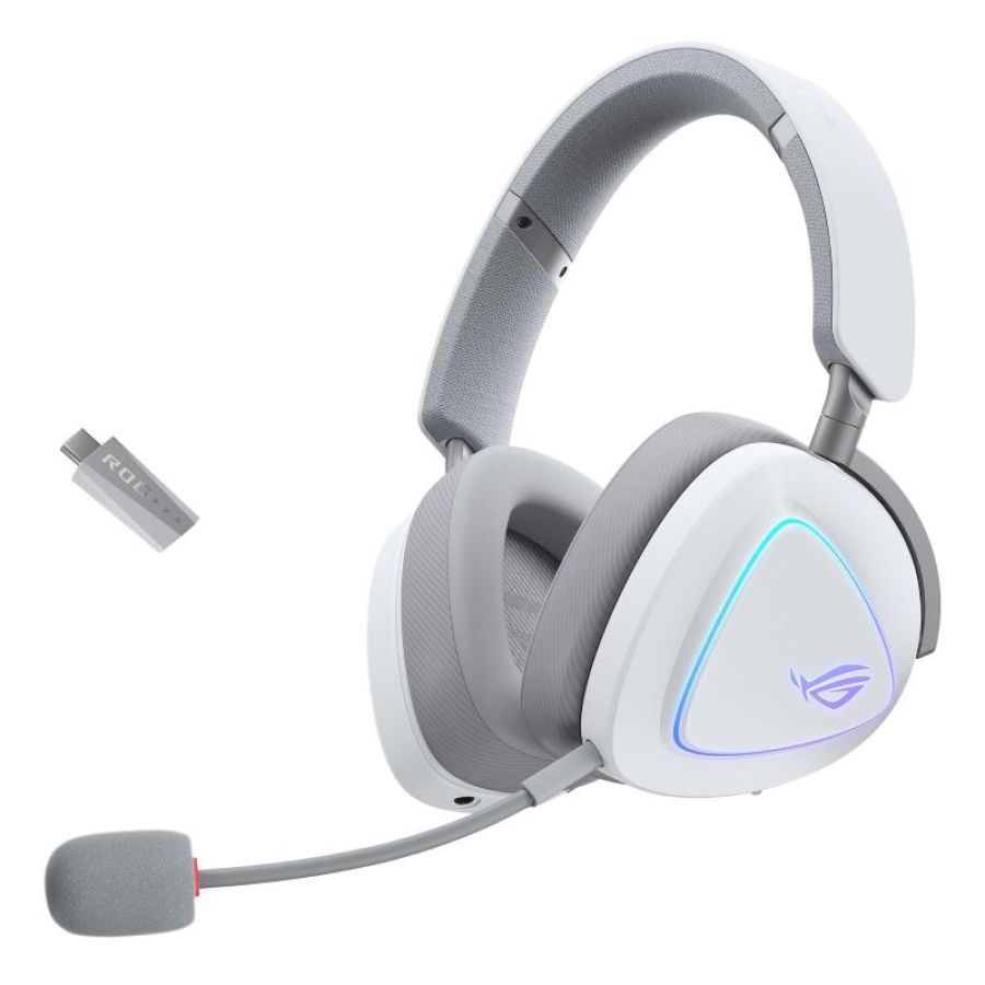 Asus rog delta ii auricolare con cavo e senza cavo a padiglione gaming usb tipo-c bluetooth bianco