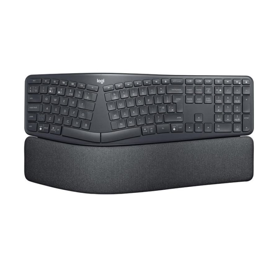 Logitech ergo k860 tastiera ufficio rf senza fili + bluetooth us international grafite