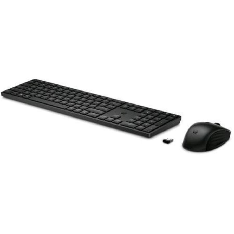 Hp 650 kit tastiera e mouse wireless 20 tasti personalizzati e tastiera con 6° di inclinazione nero