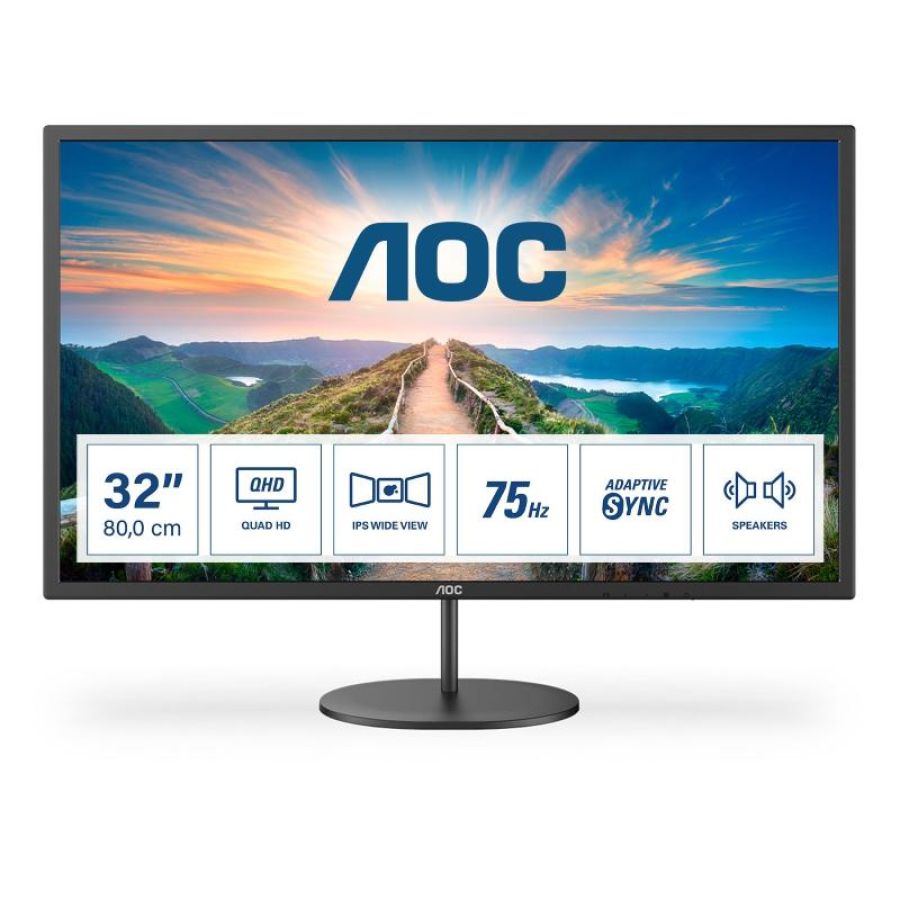 Aoc v4 q32v4 monitor pc 80 cm (31.5\) 2560 x 1440 pixel 2k ultra hd led nero