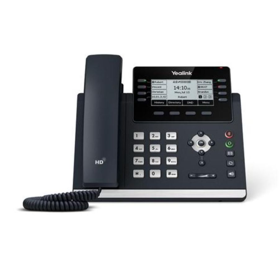 Yealink telefono voip 2xlan gigabit, display monocromatico, 1xrj9, 16 linee sip