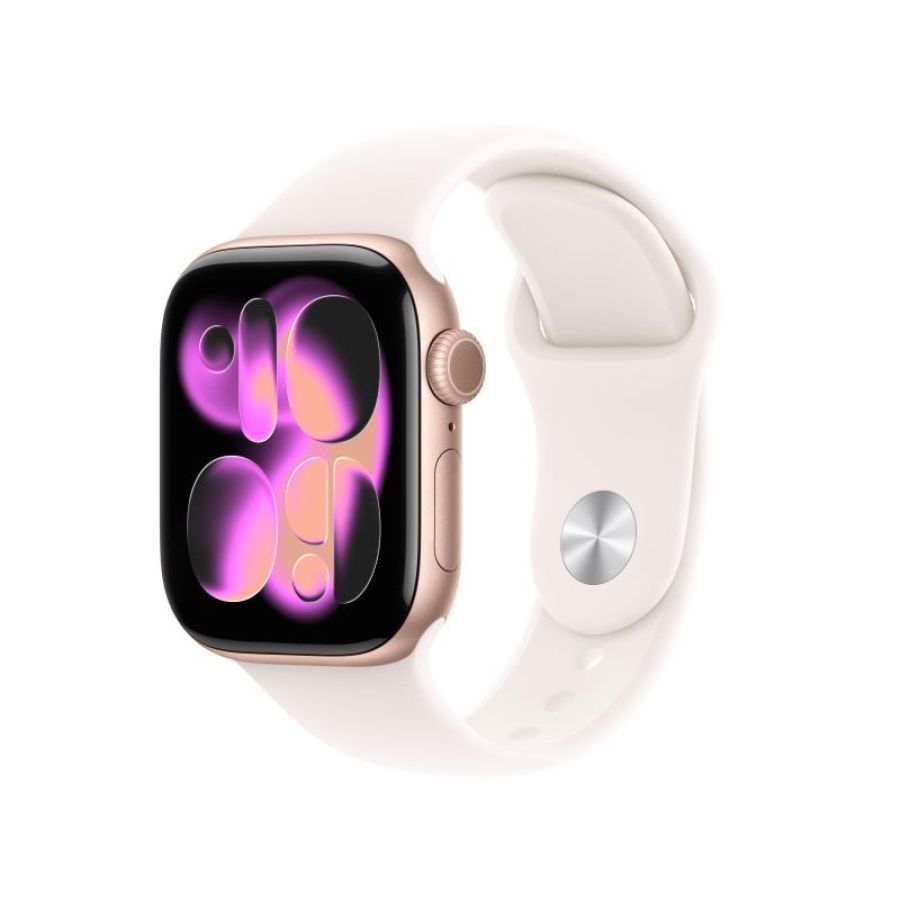 Apple watch series 11 gps 42mm rose gold aluminium gehäuse mit sport band (light blush) - m/l