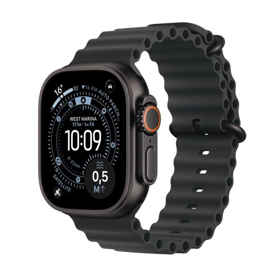 Apple watch ultra 3 gps + cellular 49mm black titanium case with black ocean band