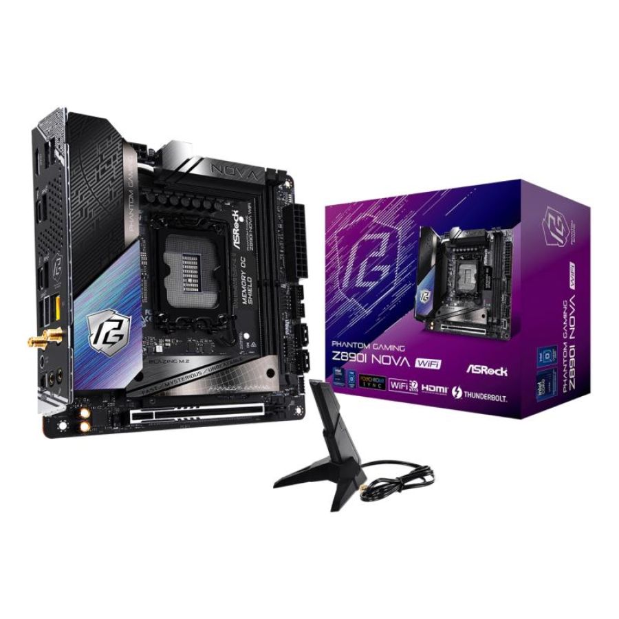Asrock z890i nova wifi itx mainboard intel xe/tb4/hdmi