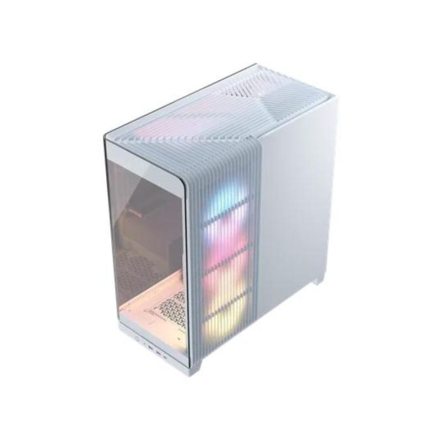 Corsair 4500x rs-r argb white case midi tower vetro temperato no-power mini-itx/matx/atx/e-atx