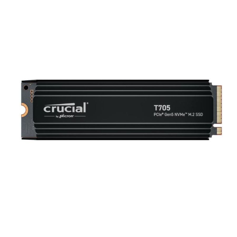 Crucial t705 nvme ssd 1 tb m.2 2280 pcie 5.0 mit kühlkörper