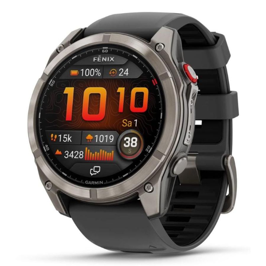 Garmin fenix 8 pro - 51 mm, amoled sapphire, graphit/schwarz titan mit quickfit®-silikon-armband