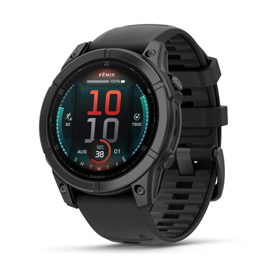 Garmin fnix e - 47 mm amoled schwarz/ schiefergrau