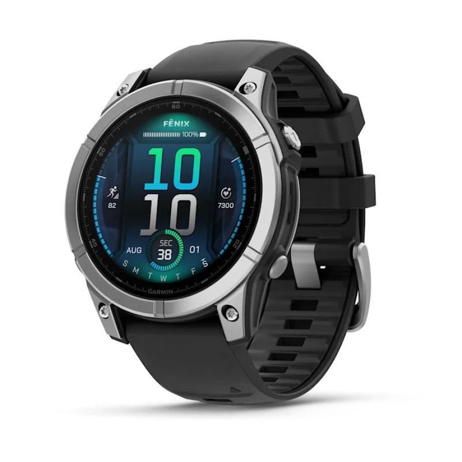 Garmin fnix e - 47 mm amoled schwarz/ silber